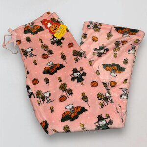 Snoopy Scarecrow Cozy Peanuts Plush Lounge Pants Halloween/Fall Pumpkin Patch